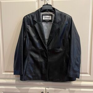 Women's Classic Black Leather Jacket by Wilson Leather (vintage ~ 1999)